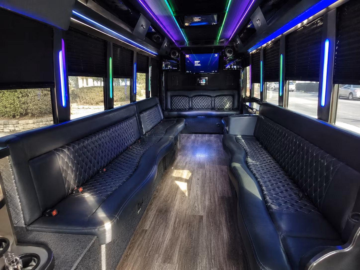 brooklyn 15 passenger party bus interior