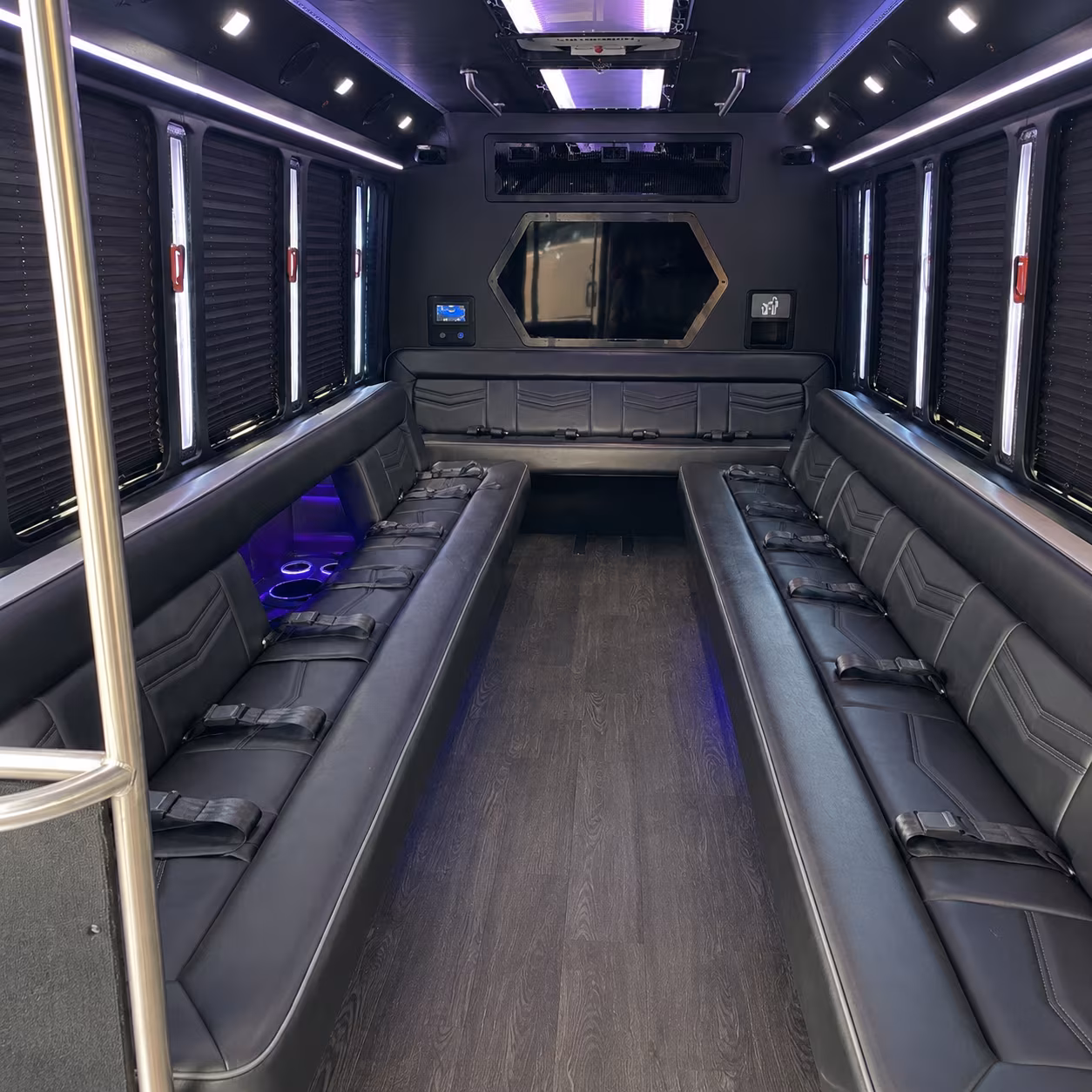 brooklyn 18 passenger party bus interior