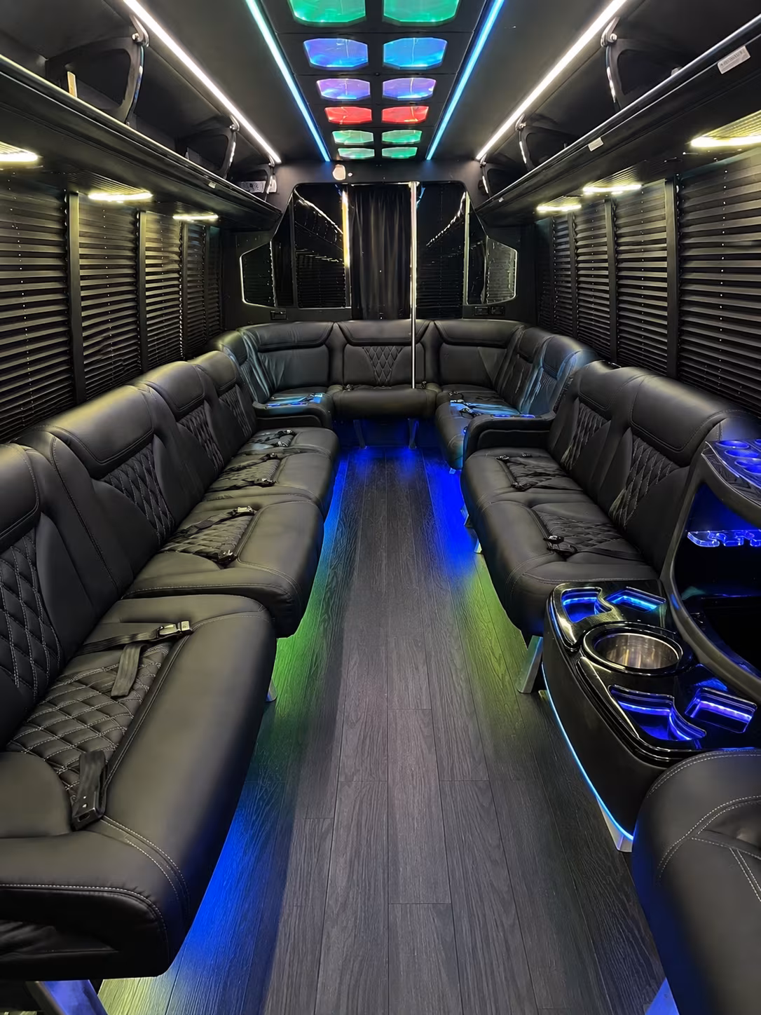 brooklyn 20 passenger party bus interior