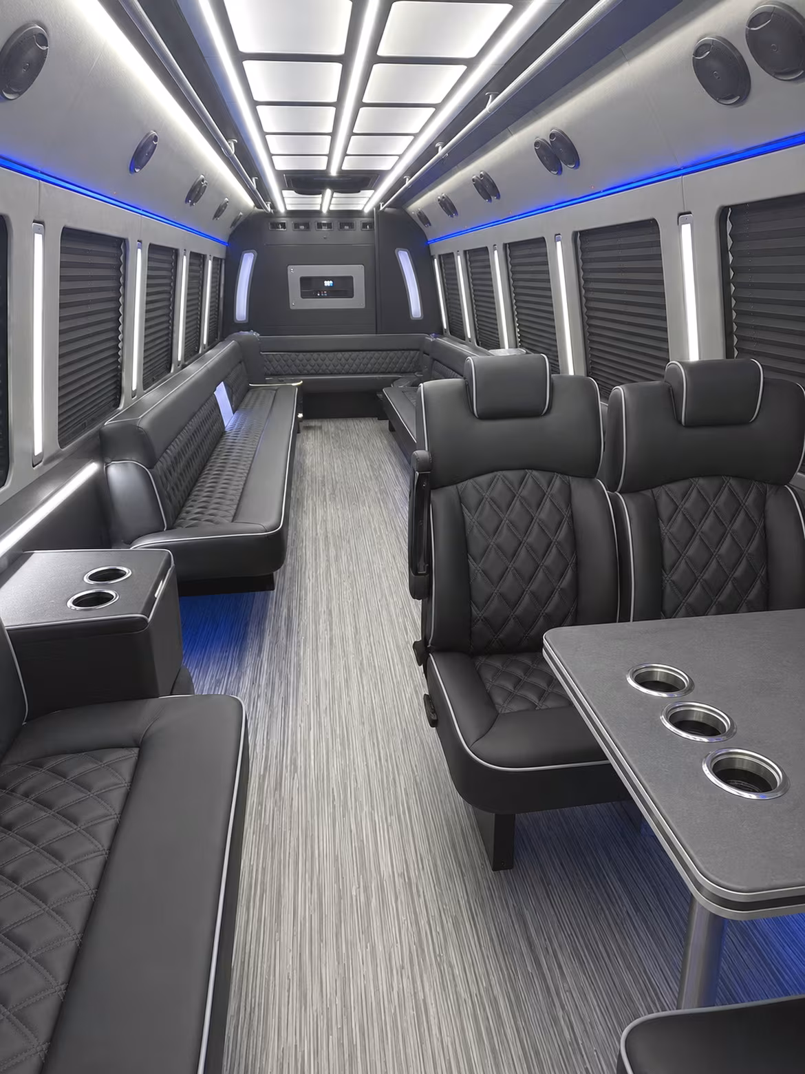 brooklyn 25 passenger party bus inside