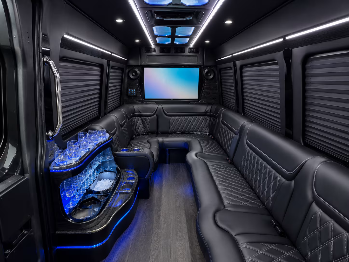 brooklyn 28 passenger party bus interior