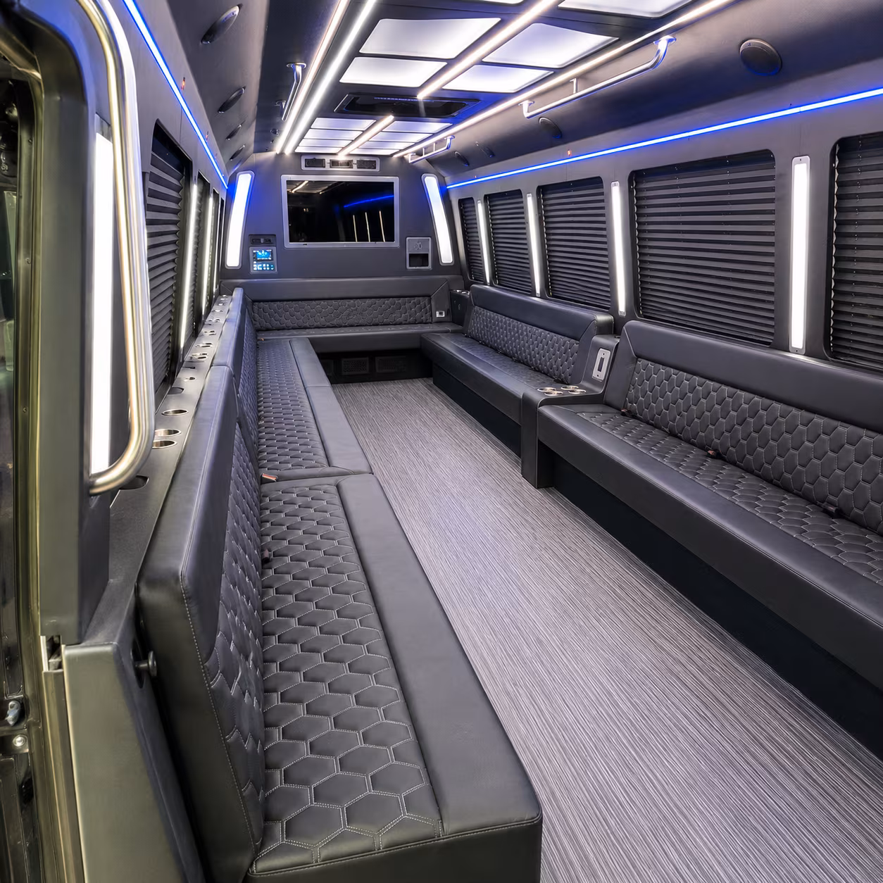 brooklyn 40 passenger party bus interior