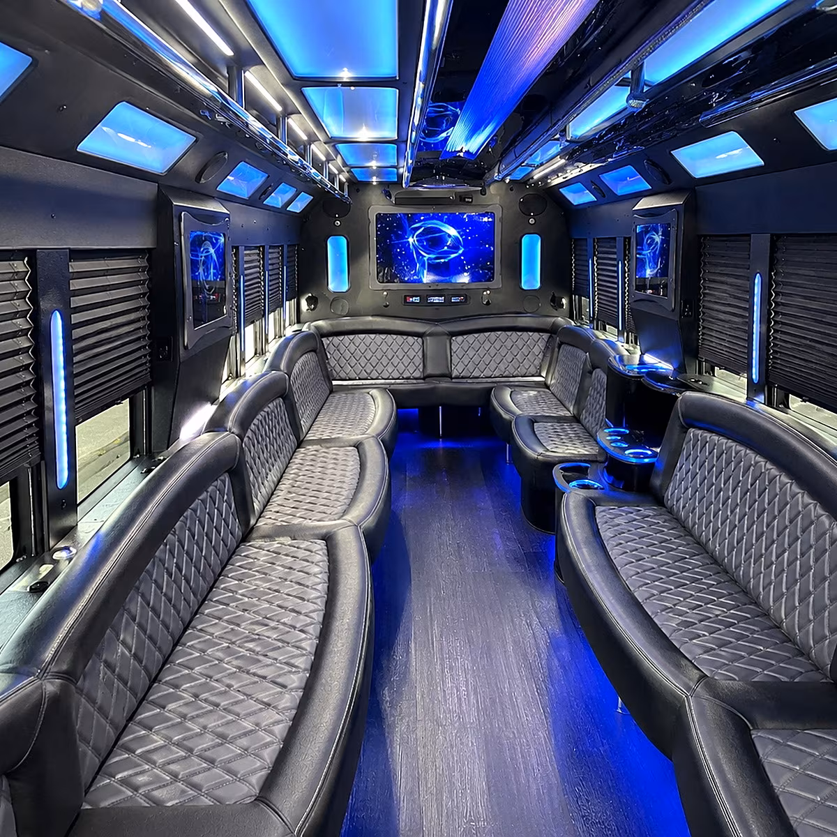 brooklyn 50 passenger party bus interior