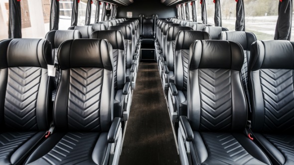 55 passenger charter bus inside brentwood