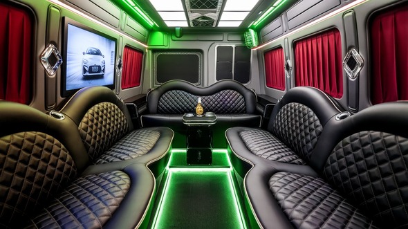 party bus rental interior brentwood