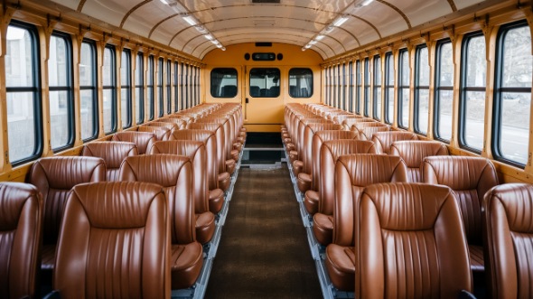 school bus rental interior brentwood